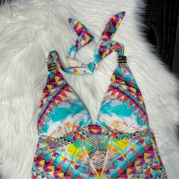 NWOT Bar III Multicolored Tankini size Medium - Picture 2 of 7